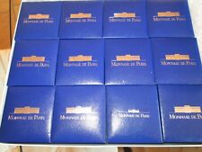 12 coffrets  de la MONNAIE DE PARIS, pièces en argent de 100 F  