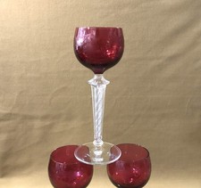 1 roemer / verre à vin du Rhin cristal rouge SAINT LOUIS modèle CLEO gravure 962