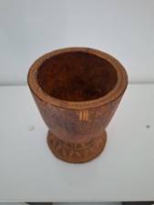 antique wooden mortar carved .African vase wood mortier bois