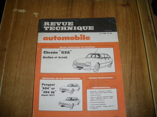 Revue technique citroën gsa - technique,