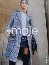 Women Fashion High heels Handbag Shoes Long Legs Print Ad MAJE .