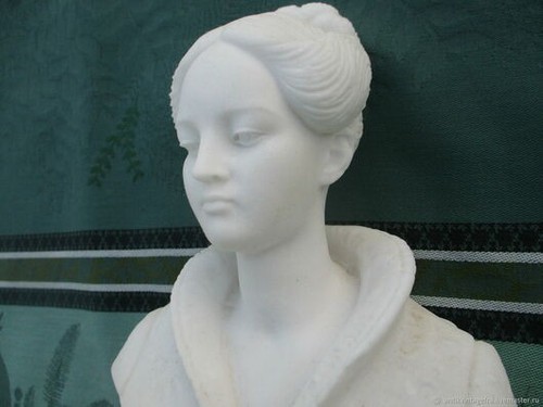 Sculpture buste ancien dame - ancien,