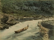 JAPON vers 1880 / 2 photos 19 x 25 cm : ARASHIYAMA HOZUGAWA KIOTO et ARIMA ONSEN