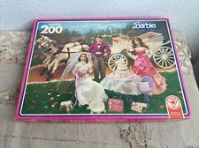 Ancien Puzzle Barbie 200 Pièces Calèche 1984 Collection Mattel 