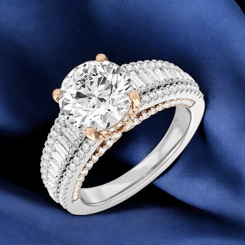 Bague diamant taille - , ronde