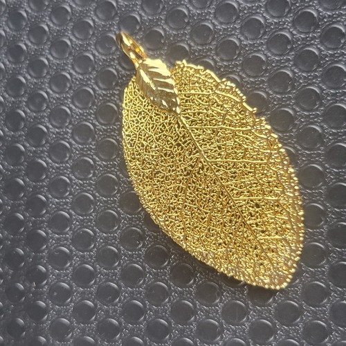 Pendentif véritable feuille - véritable,