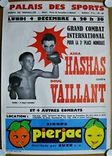 Affiche BOXE HASHAS - VAILLANT 1961 Palais des Sports