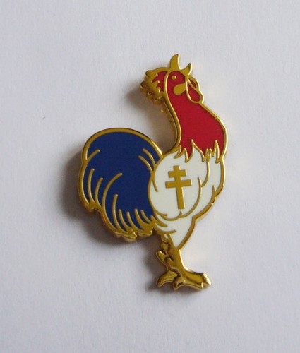 Coq france libre badge émail - libre,