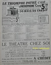 PUBLICITE ANCIENNE PATHE