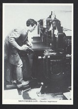 MONTMORILLON (86) M. CORLIER , OUVRIER IMPRIMEUR au MASSICOT en ATELIER en 1988