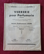 CATALOGUE ILLUSTRE - 1933 - VERRERIE pour PARFUMERIE - ETS LEUNE - PARFUM GLASS