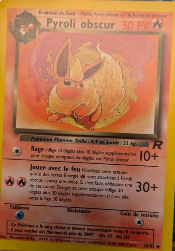 Carte pokémon pyroli obscur - pyroli,