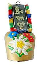 Ancienne cloche métal doré