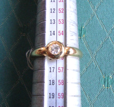 MAGNIFIQUE SOLITAIRE OR 750/1000-18carats diamant 0,15 carat pds:2gr