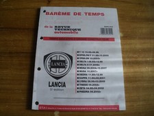 REVUE TECHNIQUE BAREME DE TEMPS LANCIA Y10 EPSILON DELTA MUSA DEDRA KAPPA LYBRA