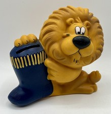 Tirelire Mascotte Lion du Crédit Lyonnais - Made in France Clodrey 1980's - BE+