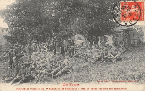 Cpa les vosges fanfare et - vosges,