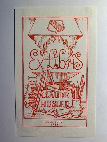 Libris claude buret pour - ex-libris,