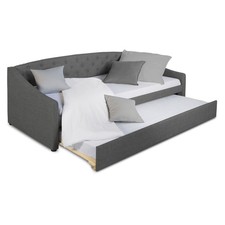 Lit banquette 90×200 cm gris