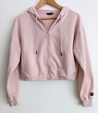 Sweat rose a capuche a fermeture eclair. Gilet. Jennyfer. Taille 38