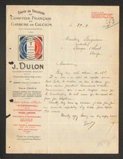 TOULOUSE (31) COMPTOIR FRANCAIS de CARBURE de CALCIUM "J. DULON" en 1924