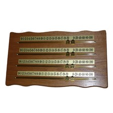 Compteur / Marqueur de points mural 4 joueurs / chene clair