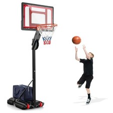 Panier de Basket Extérieur sur Pied Hauteur Réglable 1,05-2,6 m pour Enfants et