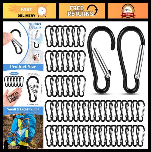 300 pcs mini carabiner clips - pcs,