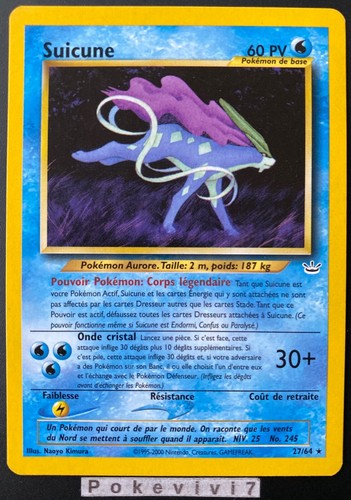 Carte pokemon suicune - carte,