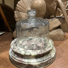 old glass cheese bell