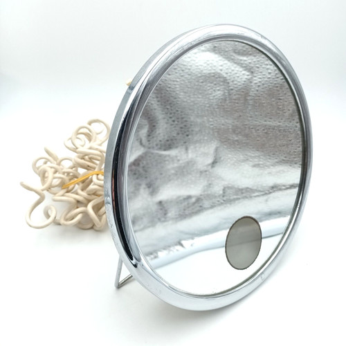 Ancien miroir 24cm loupe - ancien,