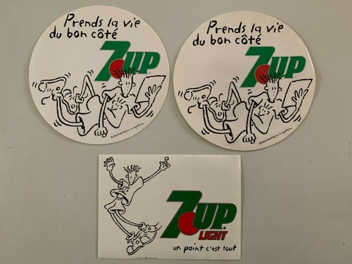 Lot stickers vintage - 3, 7up