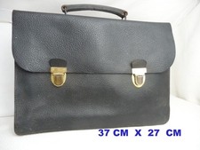 cartable cuir noir ANNEE 50/60