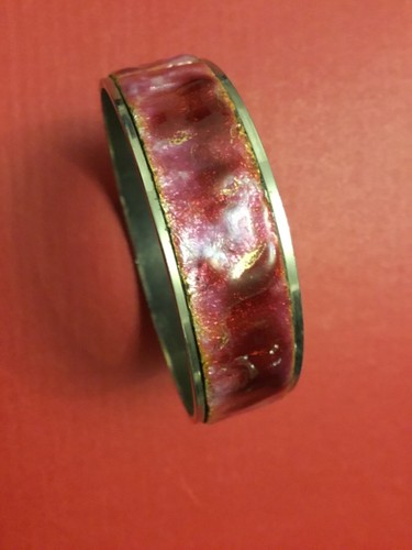 Bracelet émaux rouge rose