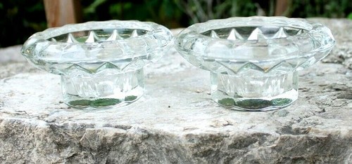 Paire bougeoir verre - en,