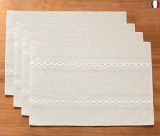 Wracra Set de Table Lavable en Machine, Lot de 4 Set de Table 35 x 48 cm