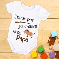 Body bébé ou tee-shirt personnalisable chasse