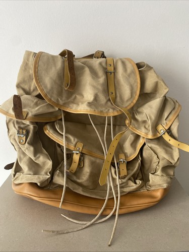Sac dos toile et cuir - sac,