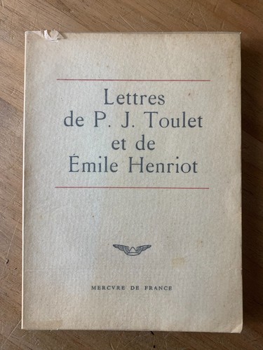 Lettres toulet et de - p.j.,