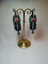 Boucles d'oreilles fantaisies GAS en métal/perles