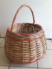❤️Ancien et superbe  Panier rond vannerie artisanale populaire cueillette marché