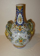 GRAND VASE OU GOURDE EN CERAMIQUE DE BOULOGNE ( DE JULES VERLINGUE 1903 A 1920)