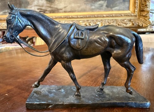 Gaston illiers bronze - d'illiers, cheval