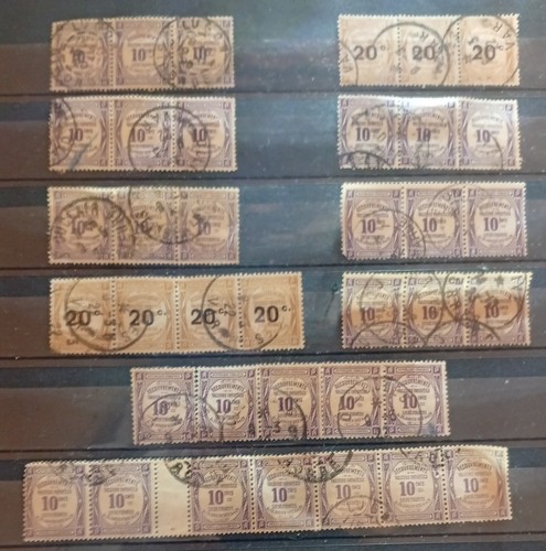 Bande timbres anciens avant - de,
