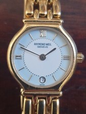 MONTRE RAYMOND WEIL DE FEMME GENEVE VINTAGE PLAQUEE OR A QUARTZ SWISS MADE TBE