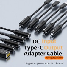 65w PD alimentation femelle DC à C convertisseur de câble charge adaptateur usb