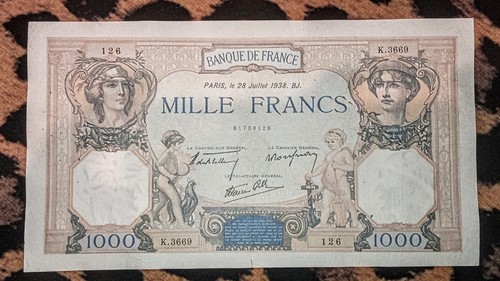 Billet 1000 francs cérès - billet, et