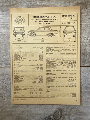 Ancienne fiche technique - fiche,