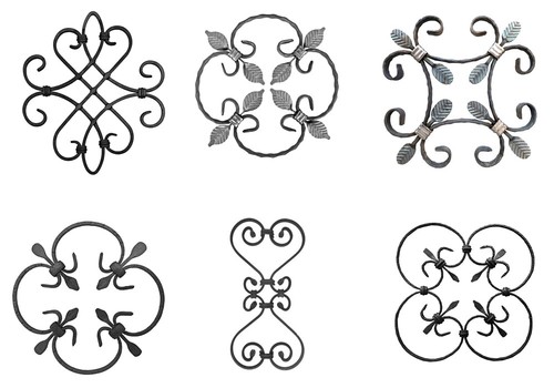Ornement fer forgé rosette - fer,