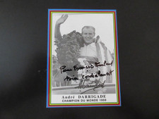 Autographe  Andre Darrigade sur carte Cycl2